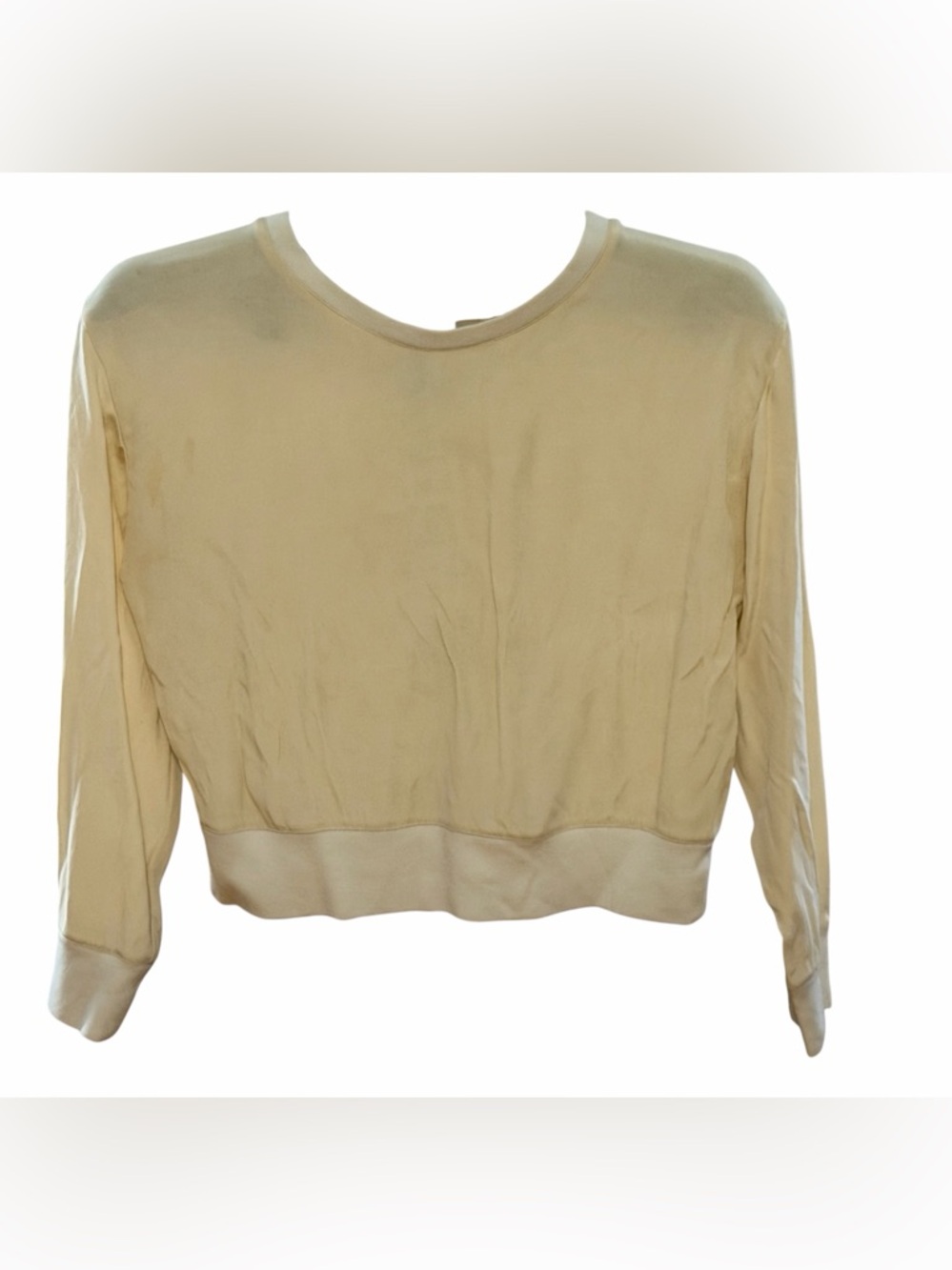 Silk Helmut Lang Theyskens’ Theory Cropped Sweatshirt Top Size M